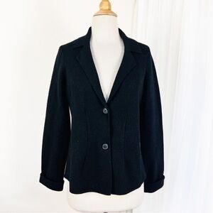💋Anthropologie cardigan yarn blazer black. Size XS